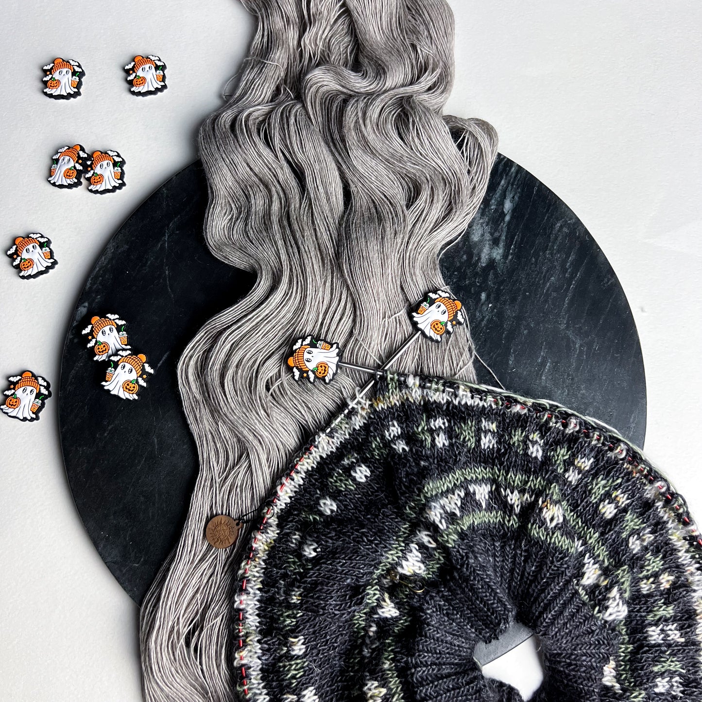 Cozy Ghosty Needle Stoppers