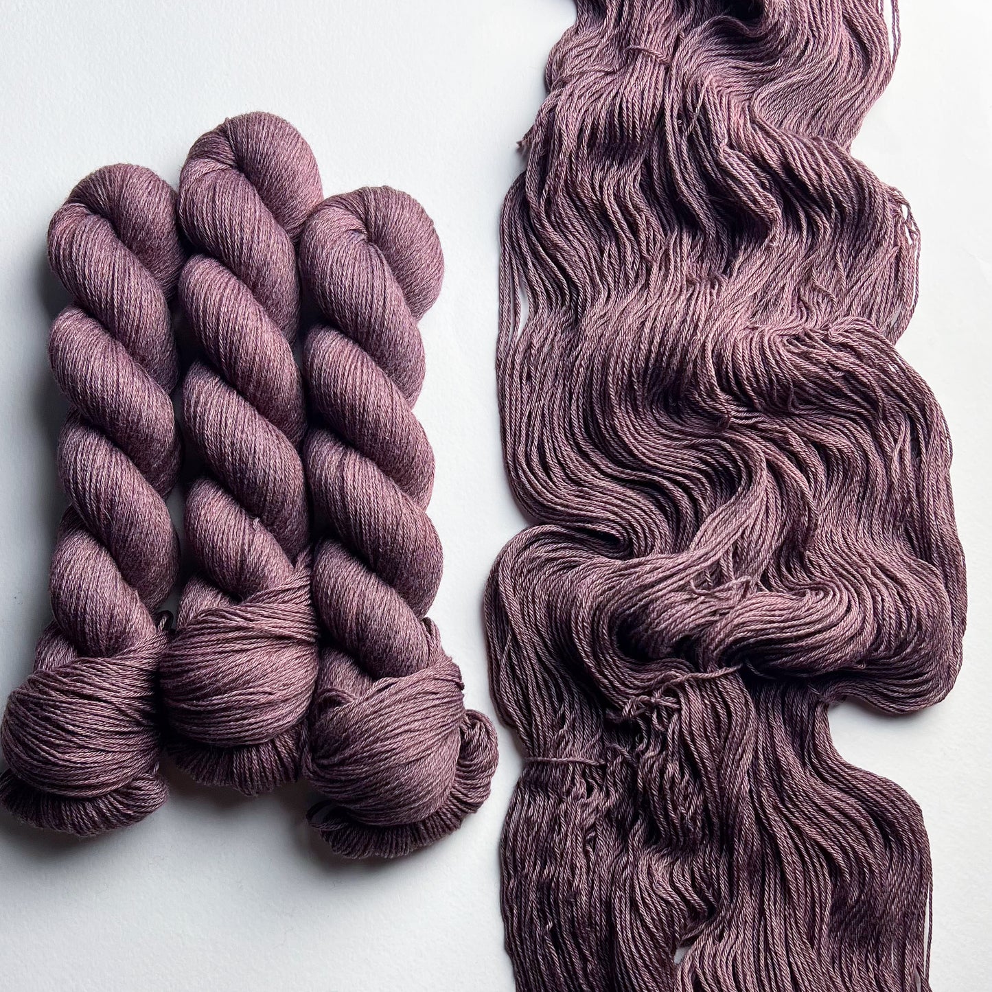 Three Plum Pie on Opposites Attract (Merino Cotton) Fingering