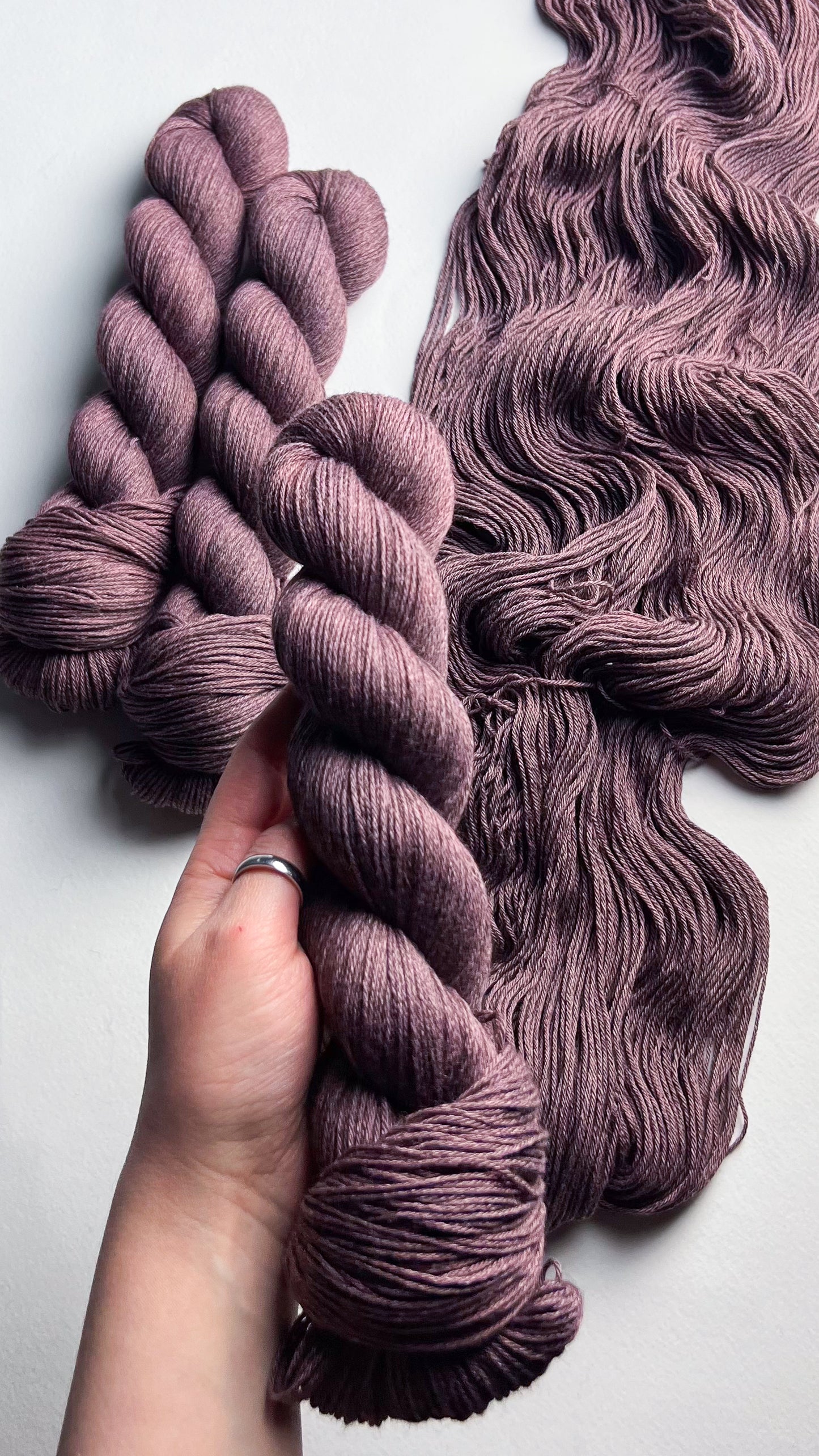 Three Plum Pie on Opposites Attract (Merino Cotton) Fingering