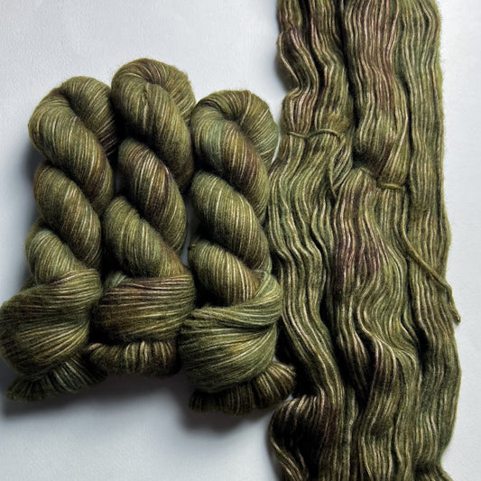 Trees of Lothlórien on Cat & Mouse (Cotton Merino) Worsted